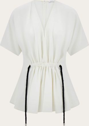 Ferragamo Donna Top con intreccio Bianco