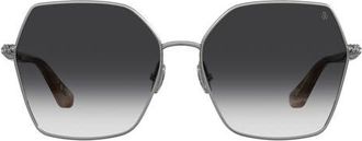 Stuart Weitzman 60mm Gradient Square Sunglasses in Ruthenium/Dark Grey Sf at Nordstrom