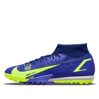 Nike Mercurial Superfly 8 Academy TF Turf High-Top Soccer Shoes Blue CV0953-474