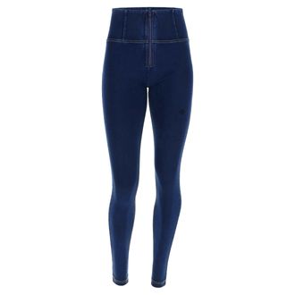 Freddy Leggings FREDDY Leggings WRUP1HC002ORG, Damen, Gr. XS, EURO, blau (schwarz jeans, schwarz seams), Obermaterial: 84% Baumwolle CO. 16% Elasthan EL., Ho