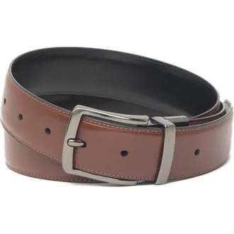 Original Penguin Reversible Leather Belt in Luggage at Nordstrom, Size 42