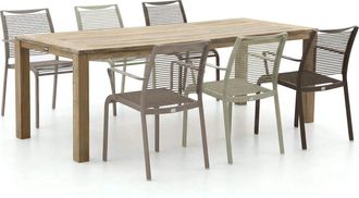 Apple Bee Hawaii/ROUGH-S 220cm dining tuinset 7-delig stapelbaar