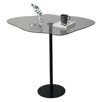 Dmora Mesa De Caf&eacute; Astria, Mesa De Centro Baja, Revistero Para Sof&aacute;, Estante De La Sala De Estar, 60x45h50 Cm, Negro, Con Embalaje Reforzado - Dmora
