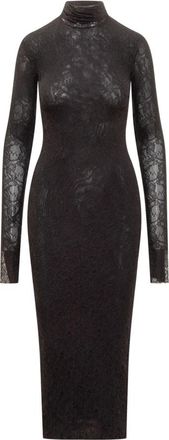 Philosophy di Lorenzo Serafini Stretch Kanten Jurk - Dames - Casual kleedjes - Zwart - XS - Kleedjes