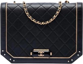 Chanel Pre-owned Leather chanel-bags - Dames - Vintage Schoudertas - Zwart - ONE Size - Vintage
