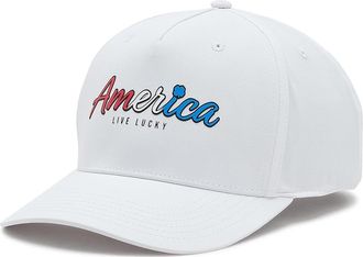 Black Clover America Gradient Adjustable Hat Baseball Caps Red/White/Blue, Polyester/Spandex