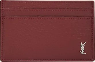Saint Laurent Mens Cassandre Leather Card Holder