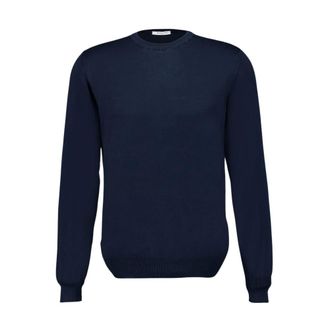 Boglioli Jersey de Algod&oacute;n Azul Marino con Cuello Redondo - Knitwear - Hombre - Azul - M
