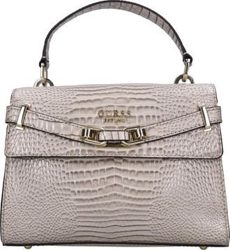 Guess Tassen, Dames, Grijs, ONE Size, Leer, Silvye Top Handle Flap