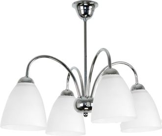 OEM L&aacute;mpara De Techo Cromada Con Pantalla Blanca Para Sala De Estar Ben 7-251
