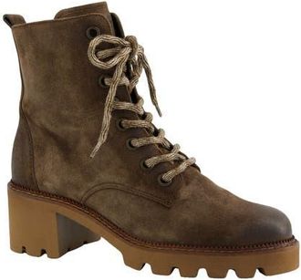 Paul Green Ellen Combat Boot in Earth Soft Suede at Nordstrom, Size 10.5