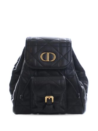 Dior 2024 Small Lambskin Macrocannage Caro backpack - Black