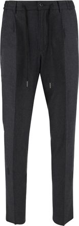 Tagliatore Tailored Stretch Wool Pants With Adjustable Waist And Structured Silhouette