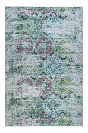 Wecon Home Alfombra plana con motivo vintage multicolore blu 70x120