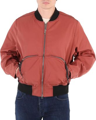 Roberto Cavalli Mens Venetian Red Brick Shell Bomber Jacket, Brand Size 52 ( US Size 42 )