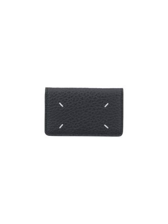 Maison Margiela Textured Leather Wallet With Subtle Stitch Accents