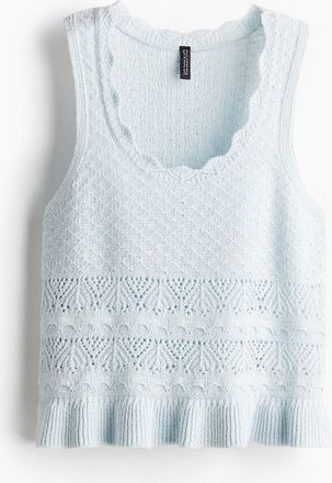 H&M Tanktop im H&auml;kellook - Blue