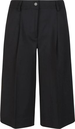 P.A.R.O.S.H. Stretch Wool Black Pantalone - Dames - Korte Broeken - Zwart - XS - Wol - Korte Broeken