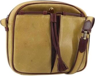 Cartier Pre-owned Cross Body Bags, female, Yellow, Size: ONE SIZE Pre-owned Leather Shoulder Bag