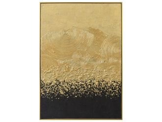 Schubiger M&ouml;bel Bild mit Rahmen Gold Akzentuiert Schwarz