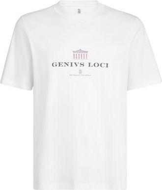 Brunello Cucinelli T-shirt with print in White at Nordstrom, Size Xxx-Large Eu