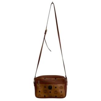 MCM Pre-owned Cross Body Bags, female, Brown, Size: ONE SIZE Pre-owned Visetos Shoulder Bag