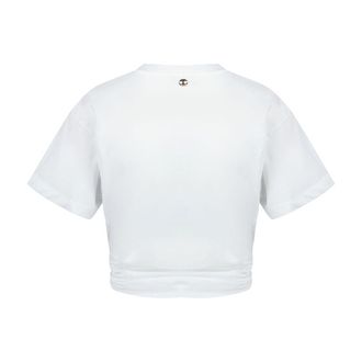 Paco Rabanne Twisted-Front Cotton T-Shirt - Ivory