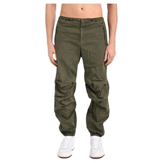 Diesel Training Trousers, male, Green, Size: XL P-stitch