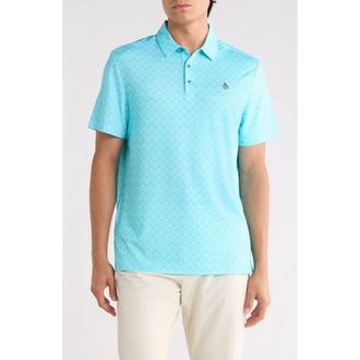 Original Penguin Tini Geo Print Polo in Blue Radiance at Nordstrom Rack, Size Xx-Large