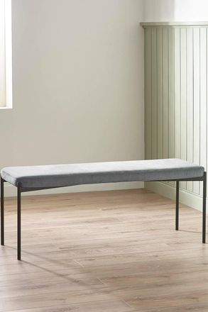 Julian Bowen Leonie 2 Seater Upholstered Dining Bench in Grey