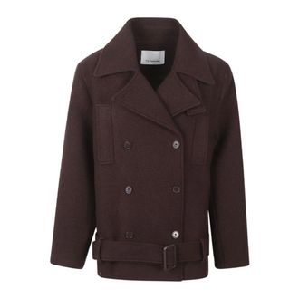 Frankie Shop Winter Jackets, female, Brown, S, Scothern Brushed Wool Peacoat
