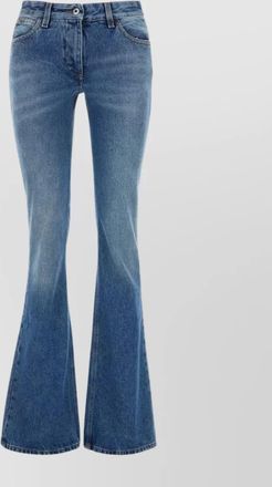 Off-white denim slim flared jeans