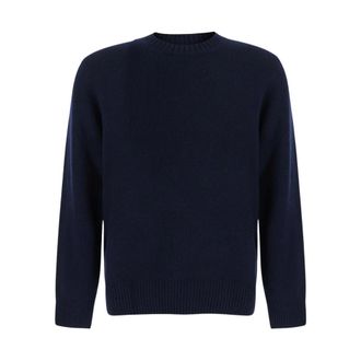 Soft Goat Truien & Vesten, Dames, Blauw, M, Kasjmier, Trui met ronde hals