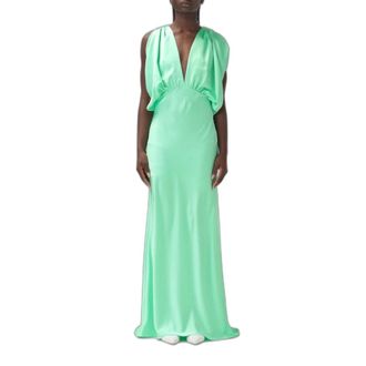 Pinko Pinko - Maxi Jurk - Dames - Jurken - Groen - Maat: XS Poliester