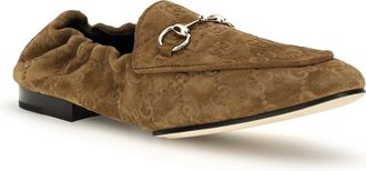 Gucci Womens Gg Suede Loafers Pepper Brown-P.brown Brown/p.brown