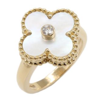 Van Cleef & Arpels Clear White Yellow Gold Yellow Gold (18K) Band Ring (Pre-Owned)