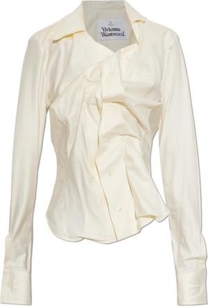 Vivienne Westwood Drunken Shirt - Dames - Overhemden - Beige - L - Katoen - Overhemden
