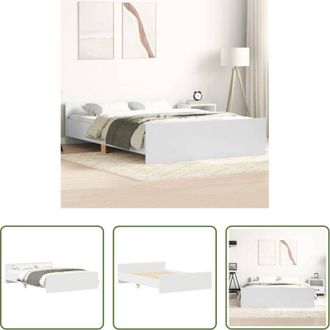 vidaXL vidaXL Pediera letto - Giroletto con Testiera e Pediera Bianco 120x200 cm