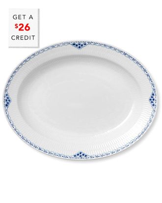 ROYAL COPENHAGEN 14.25In Princess Oval Large Platterwith $26 Credit