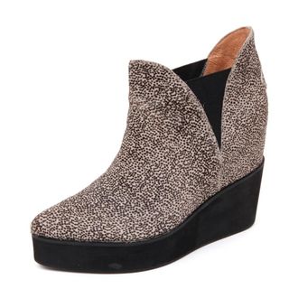 Jeffrey Campbell Priya Hair Beige Black Dots Wedges