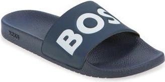 BOSS Aryeh Slide Sandal in Dark Blue at Nordstrom Rack, Size 13Us / 12Uk