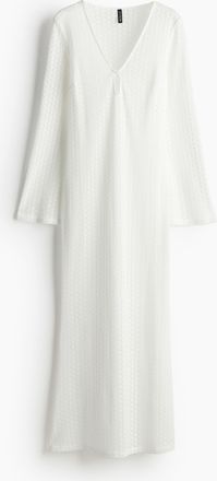 H&M Strickkleid im Häkellook - White