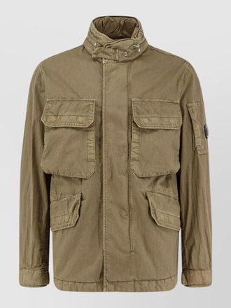 C.P. Company cotton blend sahariana jacket high collar