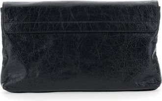 Balenciaga Womens Clutch Le City Black Leather Bags