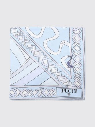 Pucci Foulard Iride quadrato in pura seta con stampa geometrica