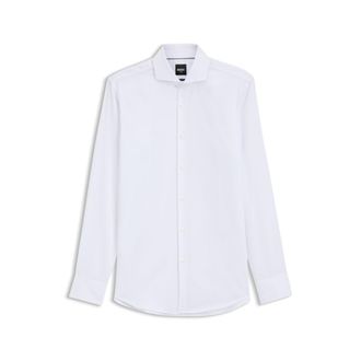 BOSS ONE Slim-fit shirt in wrinkle-resistant Oxford cotton
