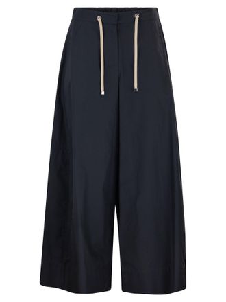 Max Mara Smmgufo Baumwoll-Culotte-Hose mit Kordelzug in der Taille