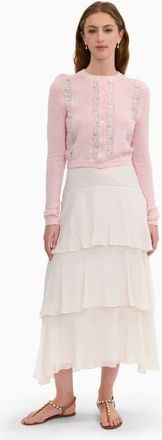 Rebecca Taylor Rhea Lace Knit Cardigan in Peony Pink at Nordstrom, Size X-Small