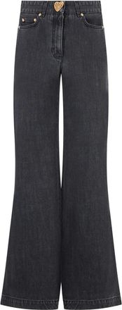 Moschino Flared Jeans - Dames - Flared Jeans - Zwart - XS - Katoen - Jeans