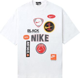Comme Des Gar&ccedil;ons x Nike logo-print cotton T-shirt - unisex - Cotton - L - White